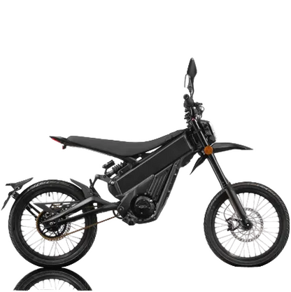 Black electric bike on a white background