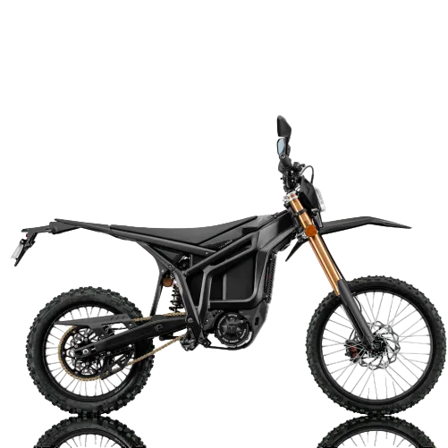 Black electric bike on a white background